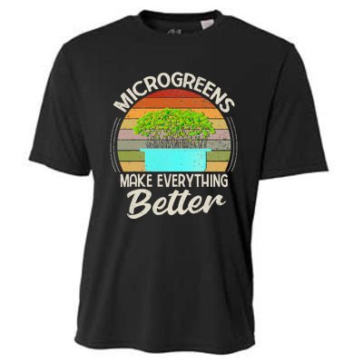 Microgreens Vegan Funny Microgreen Farmer Gardening Cooling Performance Crew T-Shirt