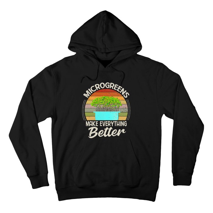 Microgreens Vegan Funny Microgreen Farmer Gardening Hoodie