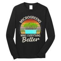 Microgreens Vegan Funny Microgreen Farmer Gardening Long Sleeve Shirt