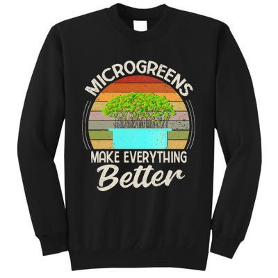 Microgreens Vegan Funny Microgreen Farmer Gardening Sweatshirt