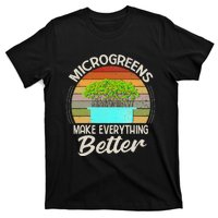 Microgreens Vegan Funny Microgreen Farmer Gardening T-Shirt