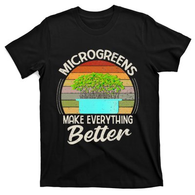 Microgreens Vegan Funny Microgreen Farmer Gardening T-Shirt