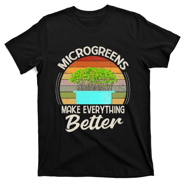 Microgreens Vegan Funny Microgreen Farmer Gardening T-Shirt