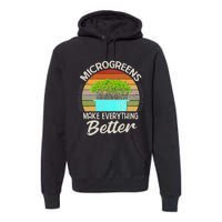 Microgreens Vegan Funny Microgreen Farmer Gardening Premium Hoodie