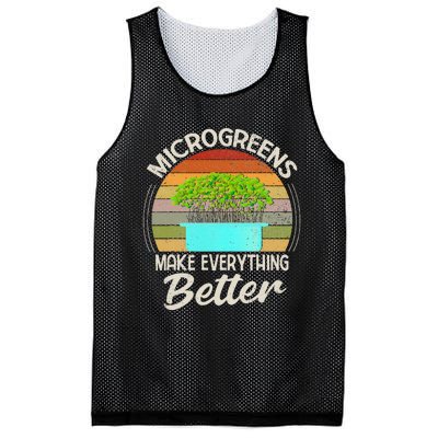 Microgreens Vegan Funny Microgreen Farmer Gardening Mesh Reversible Basketball Jersey Tank