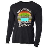 Microgreens Vegan Funny Microgreen Farmer Gardening Cooling Performance Long Sleeve Crew