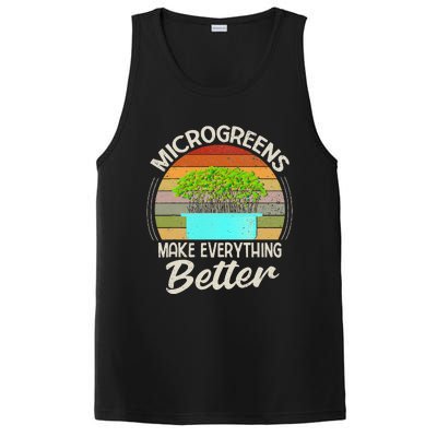 Microgreens Vegan Funny Microgreen Farmer Gardening PosiCharge Competitor Tank