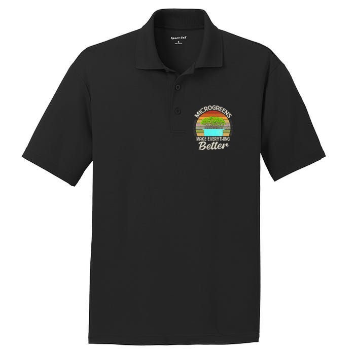 Microgreens Vegan Funny Microgreen Farmer Gardening PosiCharge RacerMesh Polo