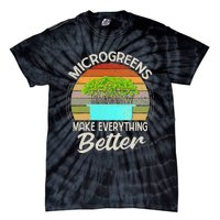 Microgreens Vegan Funny Microgreen Farmer Gardening Tie-Dye T-Shirt