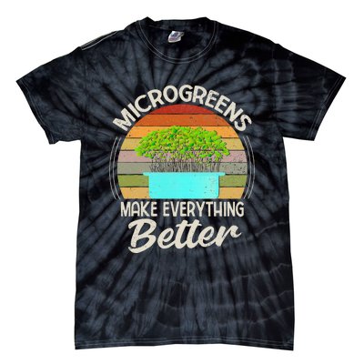 Microgreens Vegan Funny Microgreen Farmer Gardening Tie-Dye T-Shirt