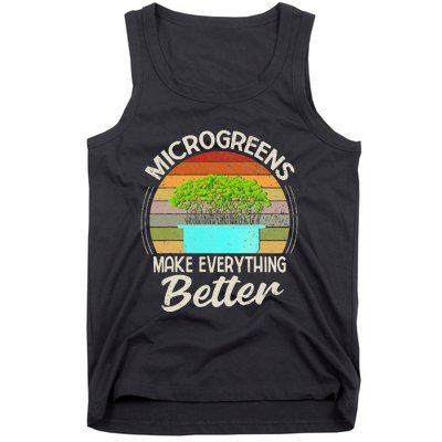 Microgreens Vegan Funny Microgreen Farmer Gardening Tank Top