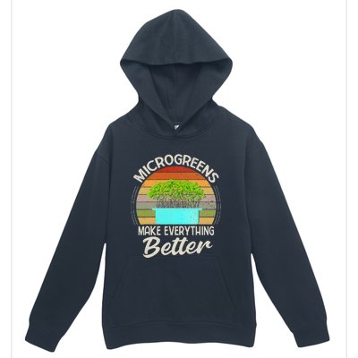 Microgreens Vegan Funny Microgreen Farmer Gardening Urban Pullover Hoodie