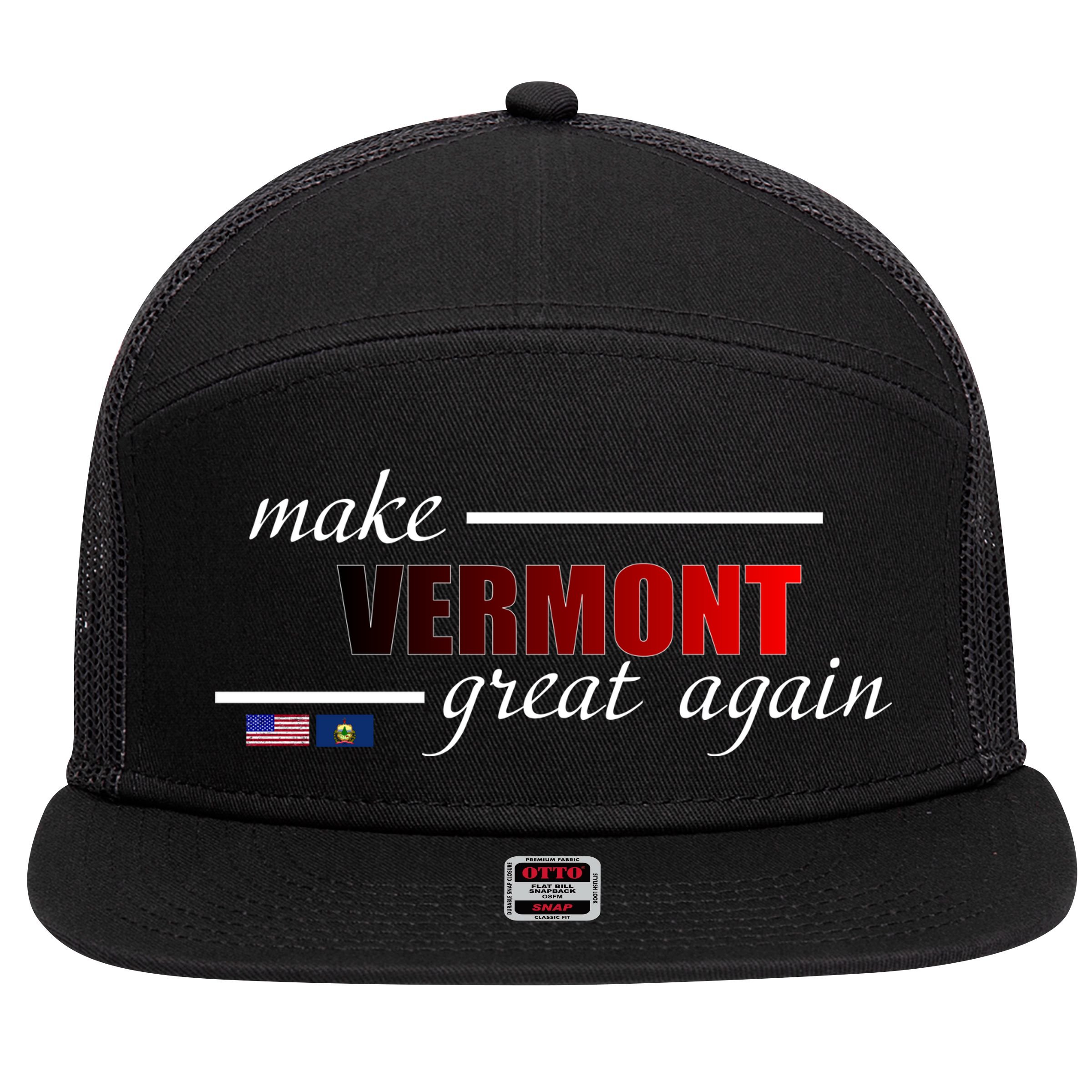 Make Vermont Great Again 7 Panel Mesh Trucker Snapback Hat