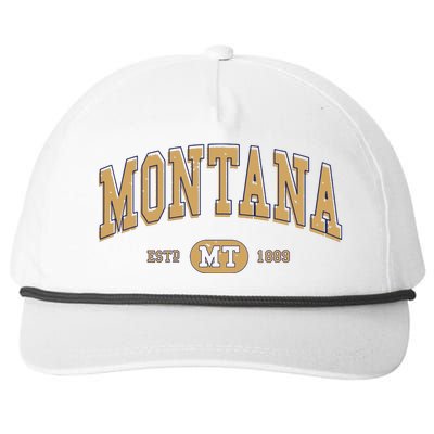 Montana Varsitystyle Graphic Snapback Five-Panel Rope Hat