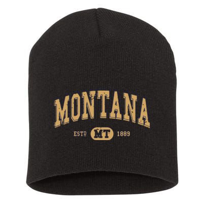 Montana Varsitystyle Graphic Short Acrylic Beanie