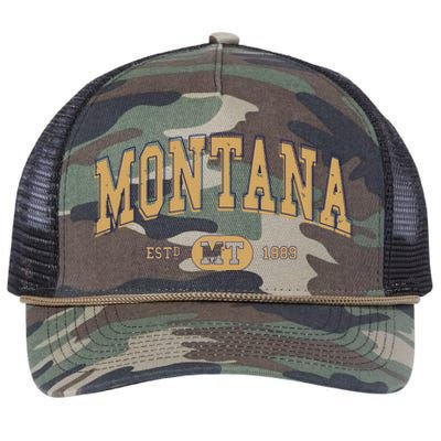 Montana Varsitystyle Graphic Retro Rope Trucker Hat Cap