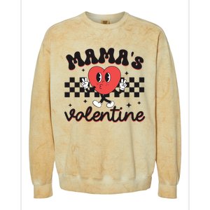 Mamas Valentine Groovy Colorblast Crewneck Sweatshirt