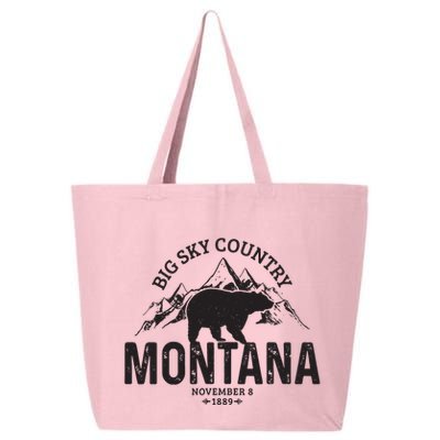 Montana Vintage Grizzly Bear Camping Hiking Souvenir Gift 25L Jumbo Tote