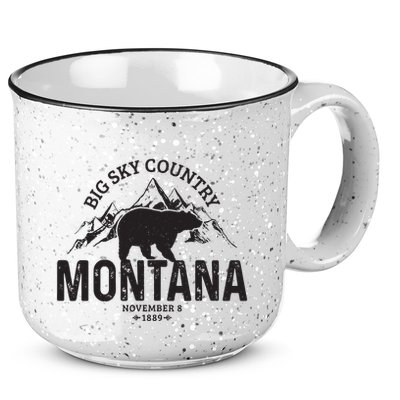 Montana Vintage Grizzly Bear Camping Hiking Souvenir Gift 15oz Campfire Ceramic Mug