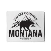 Montana Vintage Grizzly Bear Camping Hiking Souvenir Gift Mousepad