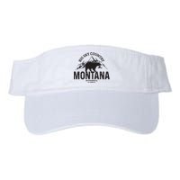 Montana Vintage Grizzly Bear Camping Hiking Souvenir Gift Valucap Bio-Washed Visor