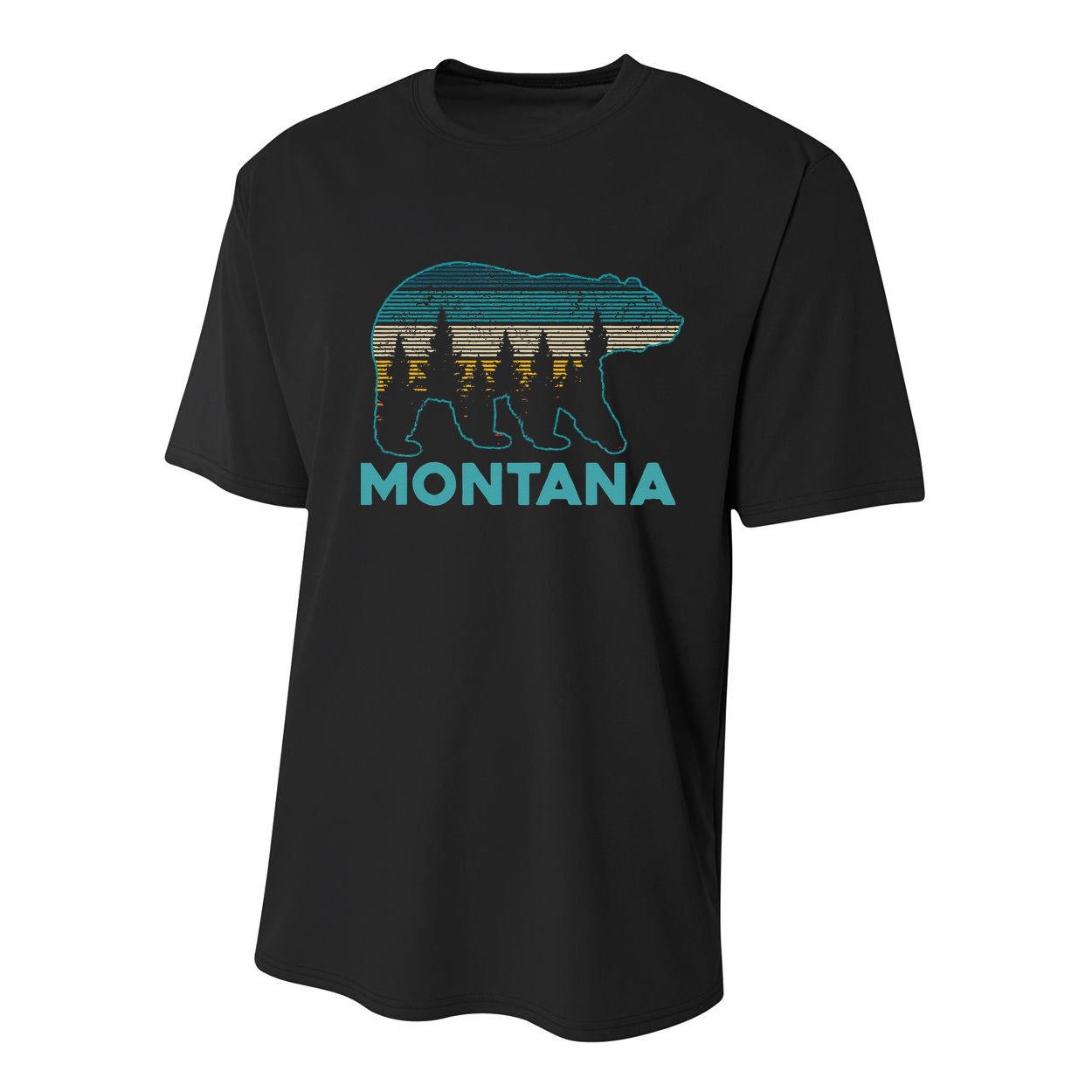 Montana Vintage Grizzly Bear Nature Hiking Souvenir Gift Youth Performance Sprint T-Shirt