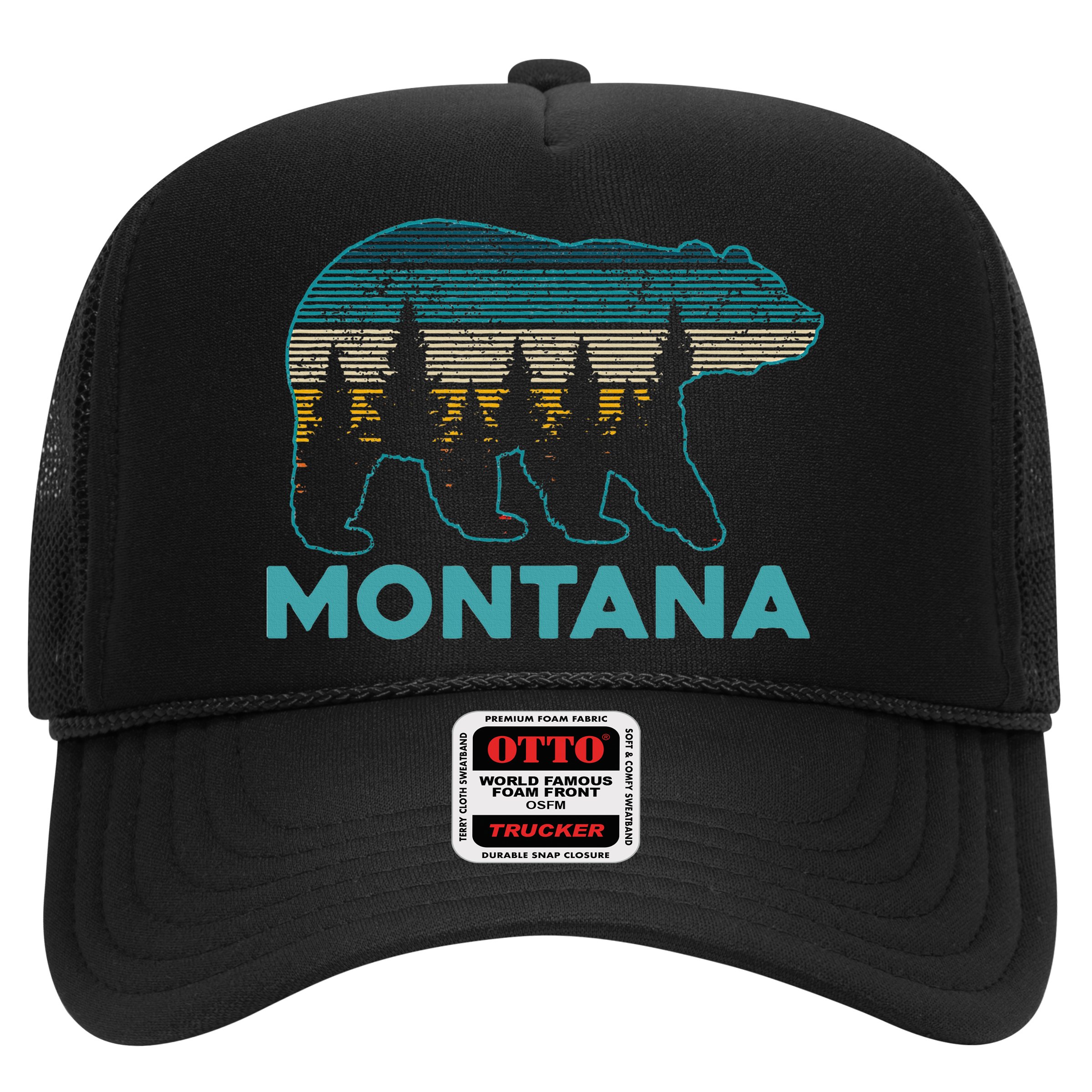 Montana Vintage Grizzly Bear Nature Hiking Souvenir Gift Hat