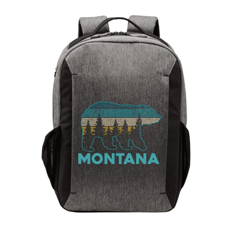 Montana Vintage Grizzly Bear Nature Hiking Souvenir Gift Vector Backpack