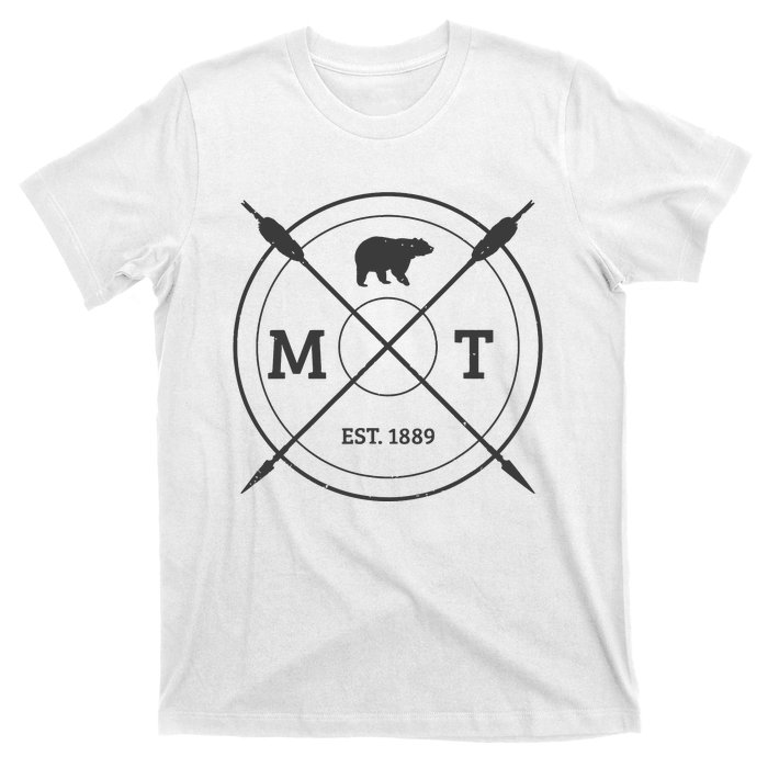 Montana Vintage Grizzly Bear Camping Hiking Souvenir Gift T-Shirt