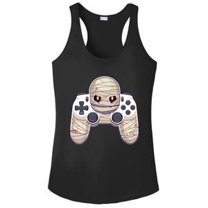 Mummy Video Game Controller Funny Halloween Gaming Graphic Gift Ladies PosiCharge Competitor Racerback Tank