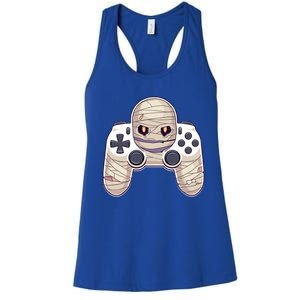 Mummy Video Game Controller Funny Halloween Gaming Graphic Gift Women's Racerback Tank