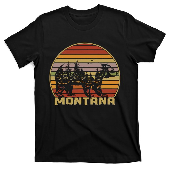 Montana Vintage Grizzly Bear Nature Retro T-Shirt