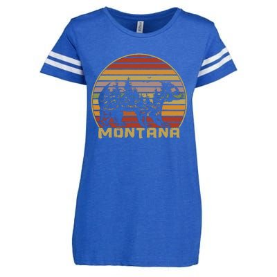 Montana Vintage Grizzly Bear Nature Retro Enza Ladies Jersey Football T-Shirt