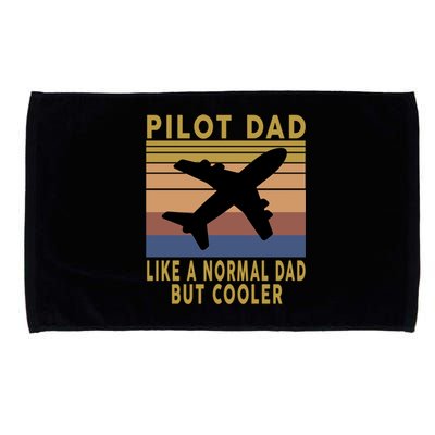 Men Vintage Gift Pilot Dad Like A Normal Dad But Cooler Gift Microfiber Hand Towel