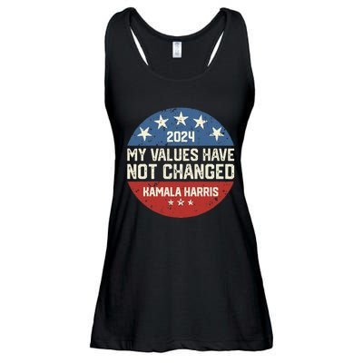 My Values Have Not Changed Kamala Harris Madam President Ladies Essential Flowy Tank