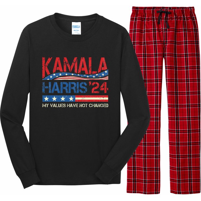 My Values Have Not Changed Kamala Harris 2024 President Long Sleeve Pajama Set