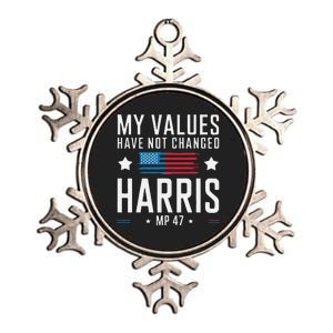 My Values Have Not Changed Kamala 2024 Metallic Star Ornament