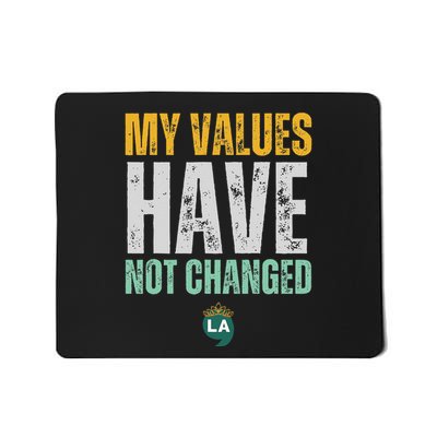 My Values Have Not Changed Mousepad