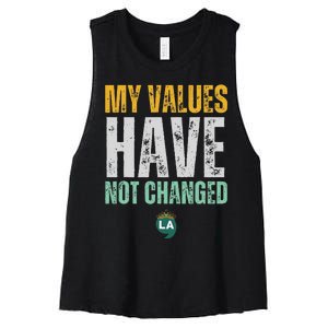 My Values Have Not Changed Women's Racerback Cropped Tank