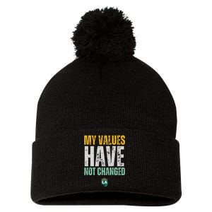 My Values Have Not Changed Pom Pom 12in Knit Beanie