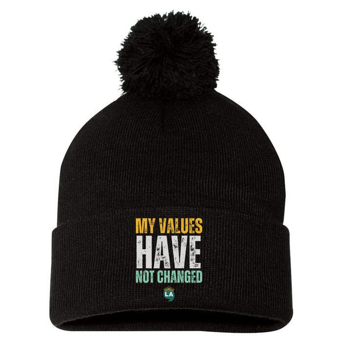 My Values Have Not Changed Pom Pom 12in Knit Beanie