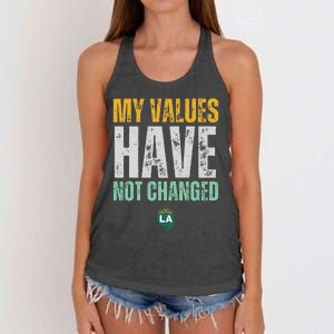 My Values Have Not Changed Women's Knotted Racerback Tank