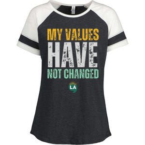 My Values Have Not Changed Enza Ladies Jersey Colorblock Tee