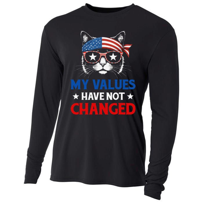 My Values Have Not Changed Kamala Harris 2024 President Cooling Performance Long Sleeve Crew