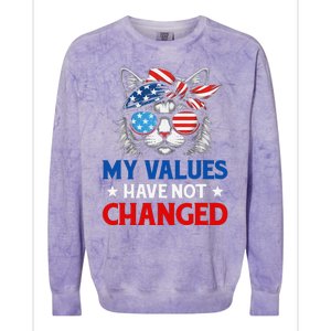 My Values Have Not Changed Kamala Harris 2024 President Colorblast Crewneck Sweatshirt