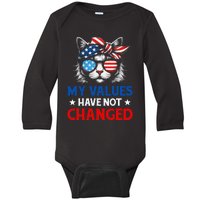 My Values Have Not Changed Kamala Harris 2024 President Baby Long Sleeve Bodysuit