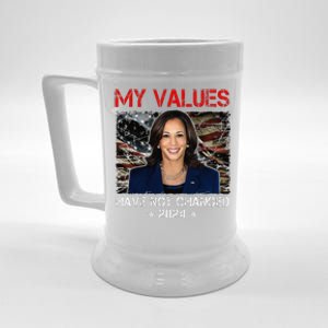 My Values Have Not Changed Kamala Harris 2024 President Beer Stein