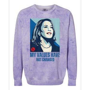 My Values Have Not Changed Colorblast Crewneck Sweatshirt