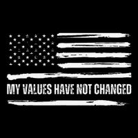 My Values Have Not Changed Slogan Vintage Distressed Flag Us T-Shirt