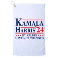 My Values Have Not Changed Kamala Harris 2024 President Platinum Collection Golf Towel